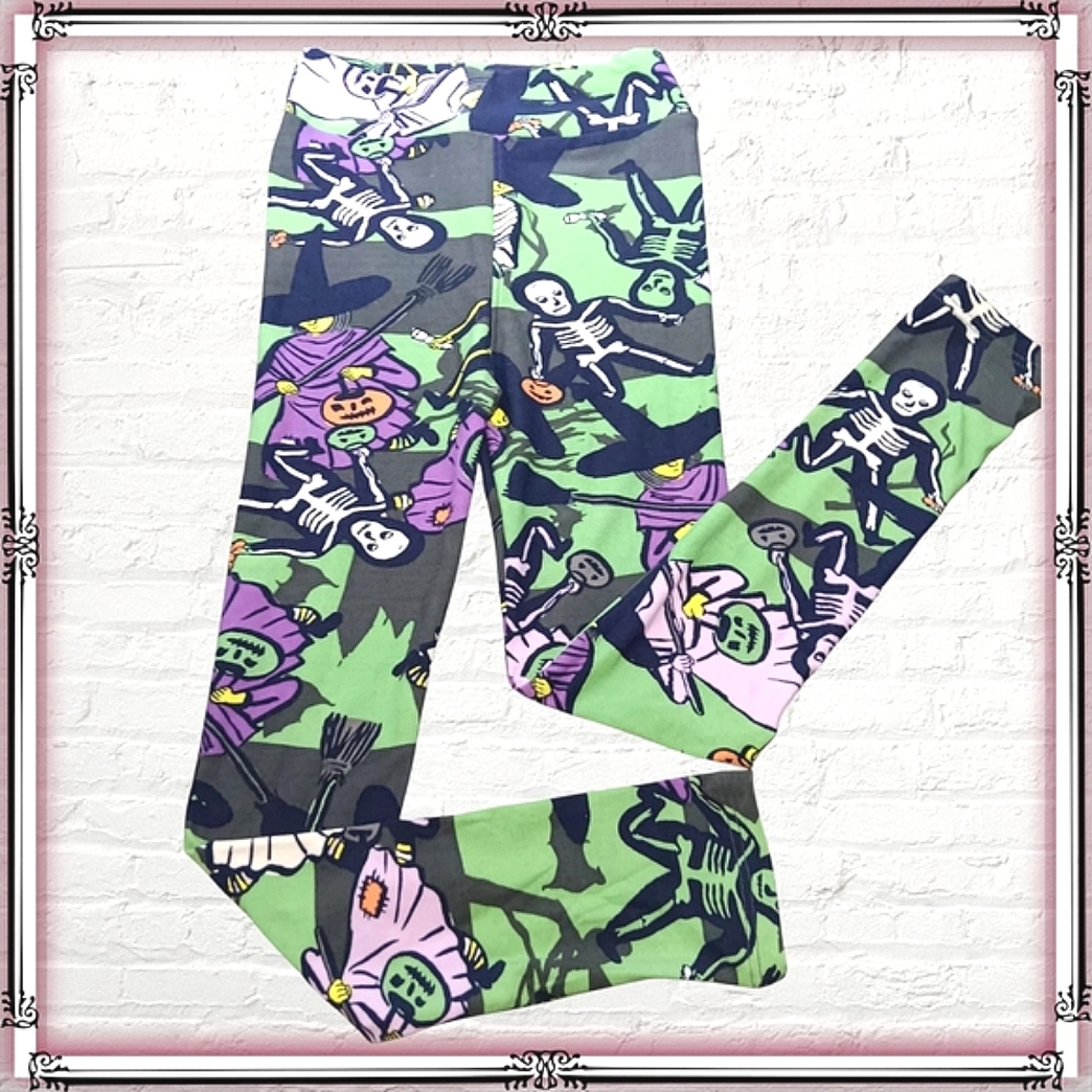 LulaRoe Girl's Halloween Graphic Leggings Size L/XL